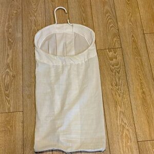 Beige Hanging Laundry Organizer